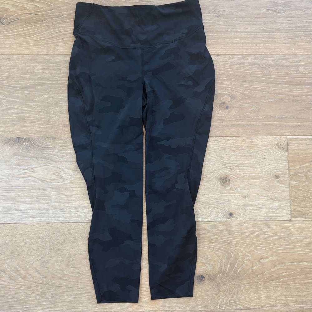 lululemon athletica Black Camo Cropped Pants